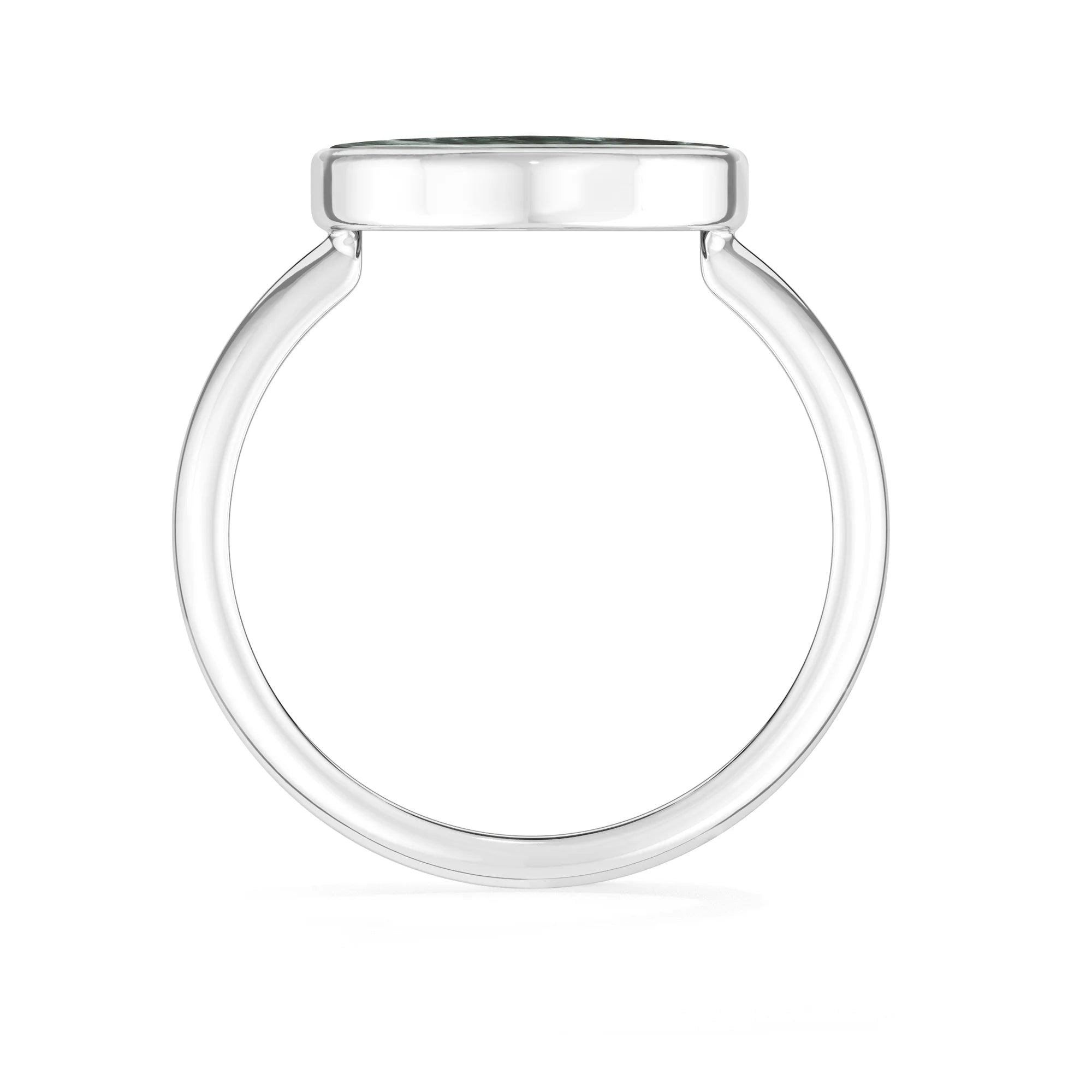 seraphinite bezel-set ring