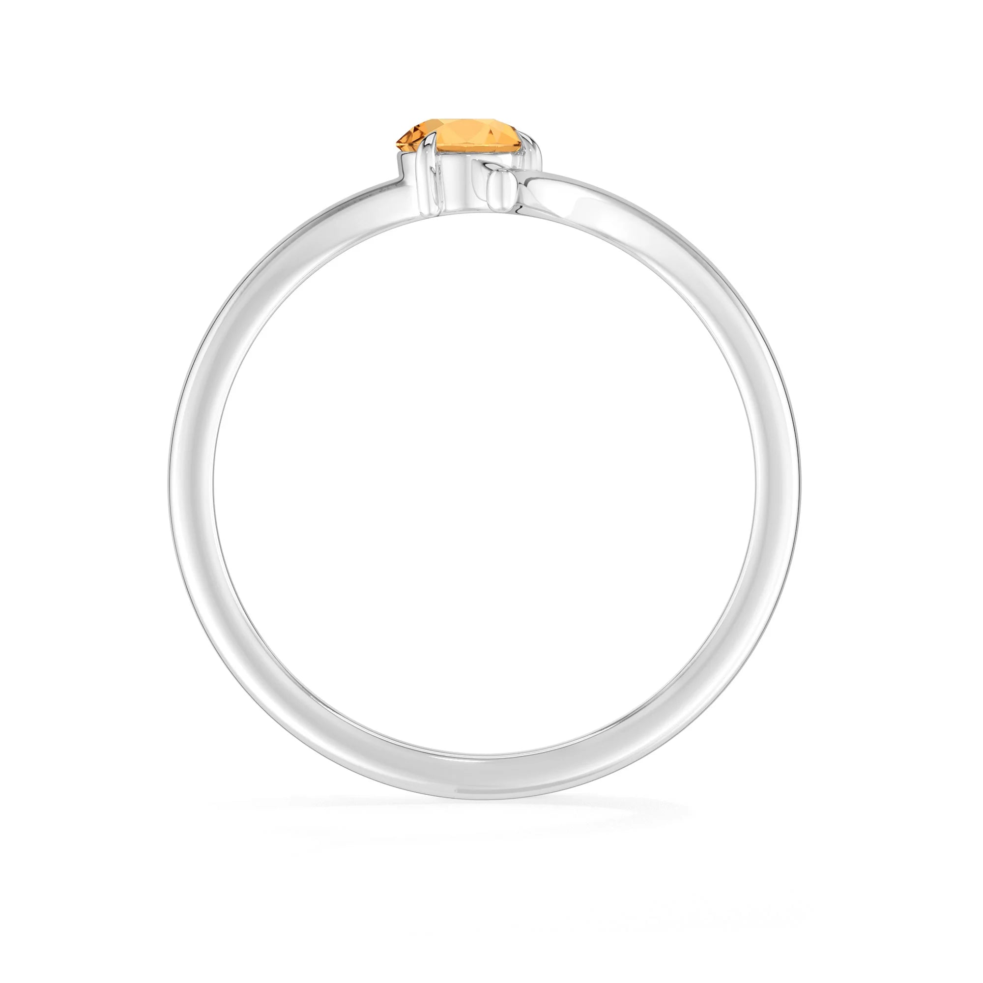 natural citrine ring for women in sterling silver