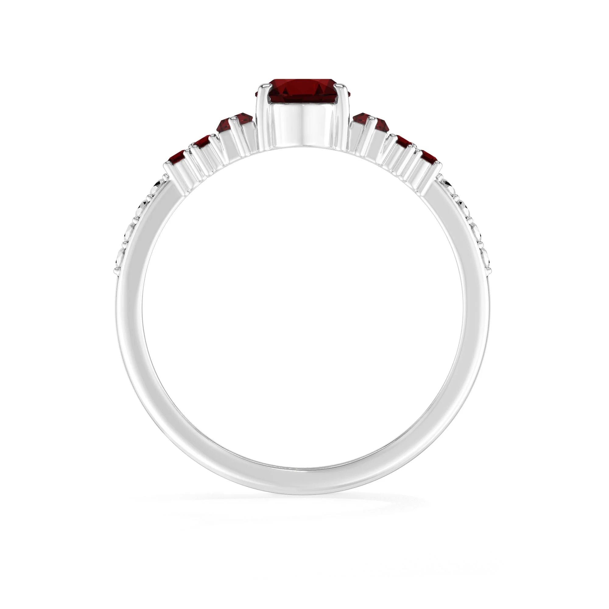garnet prong-set ring