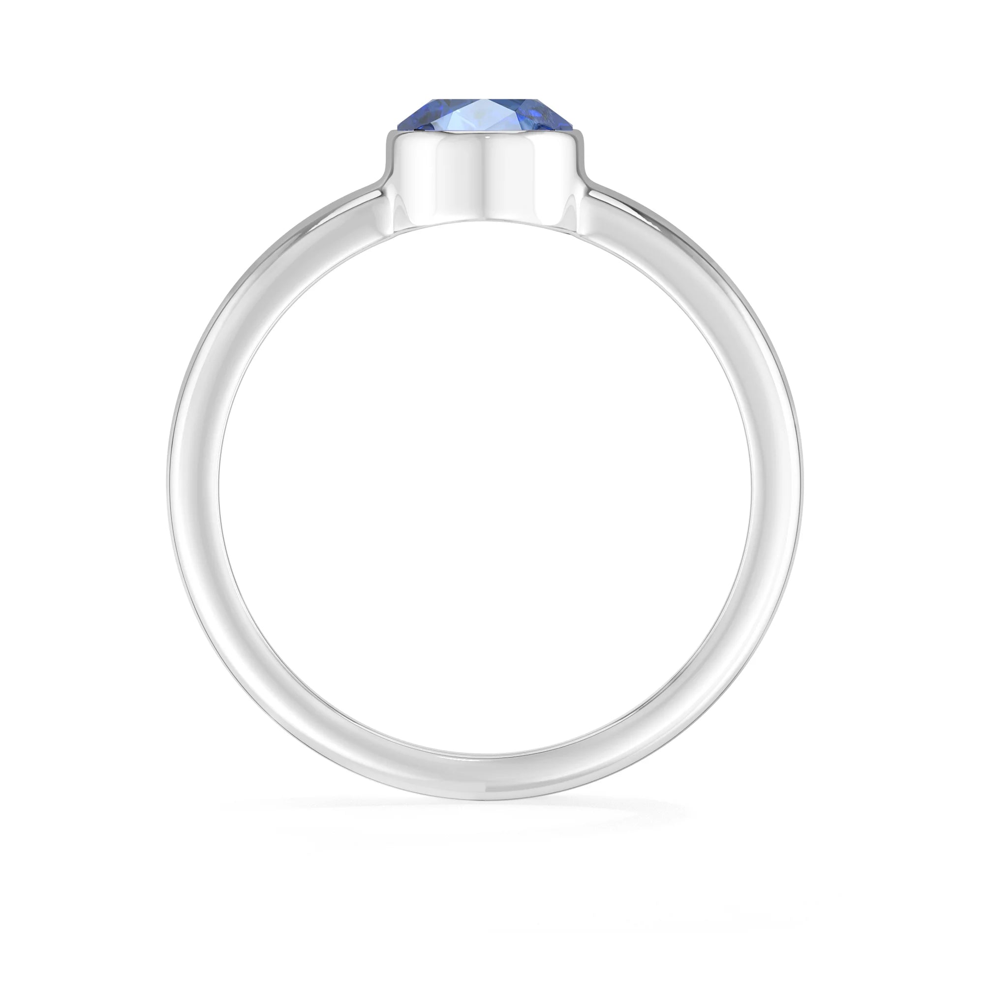 kyanite bezel-set ring