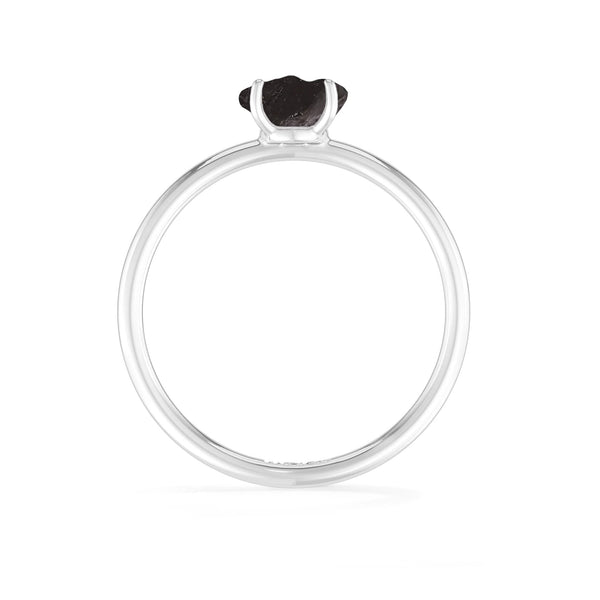 shungite stackable prong-set ring