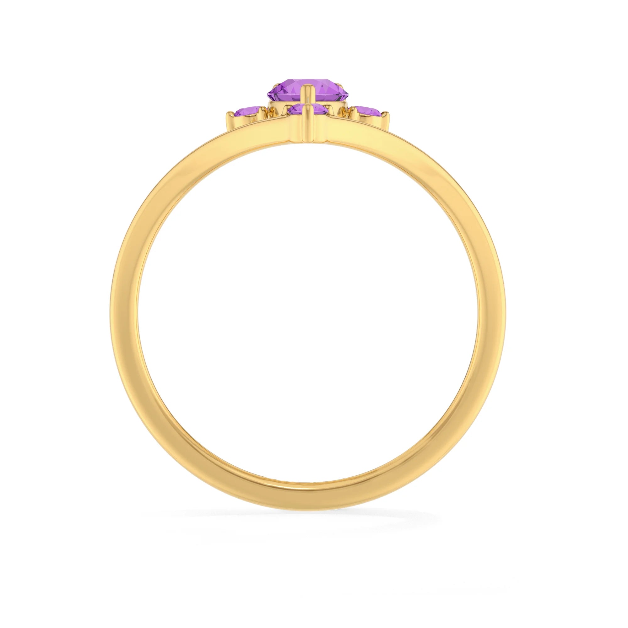 amethyst prong-set ring