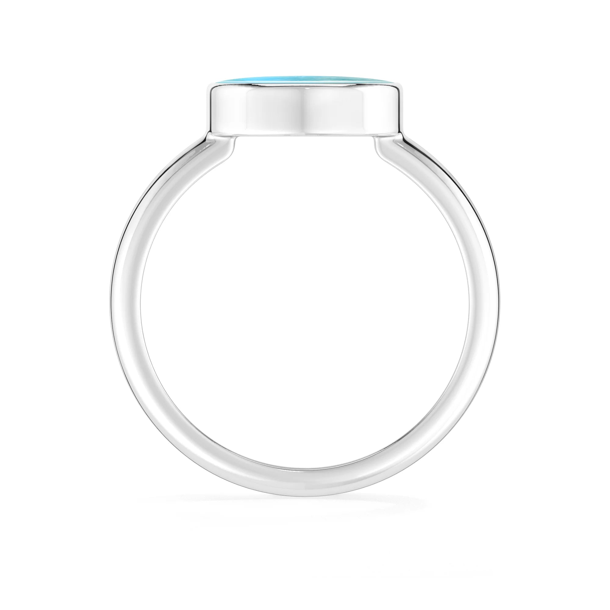 green-moonstone bezel-set ring