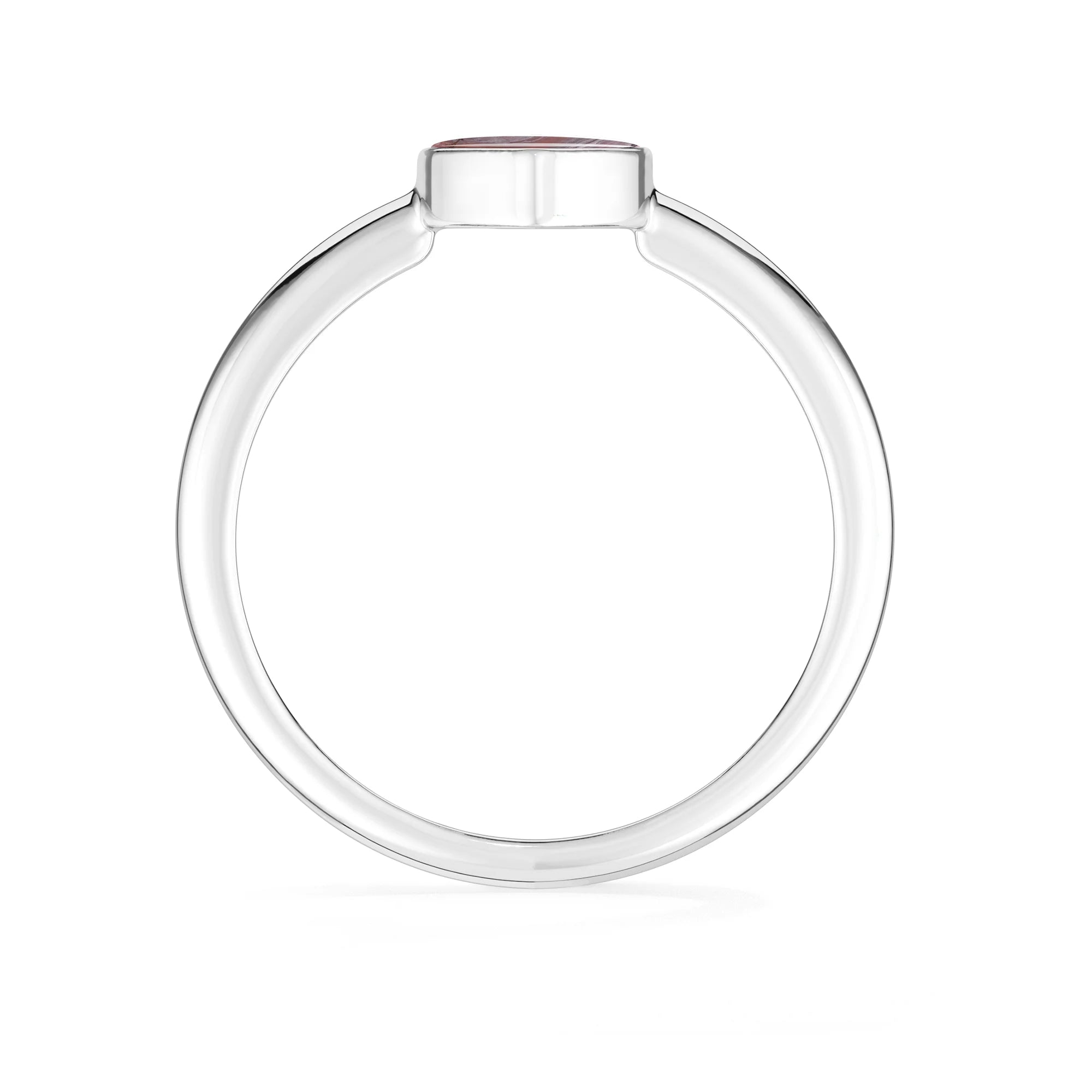 pink spiny-oyster bezel-set ring