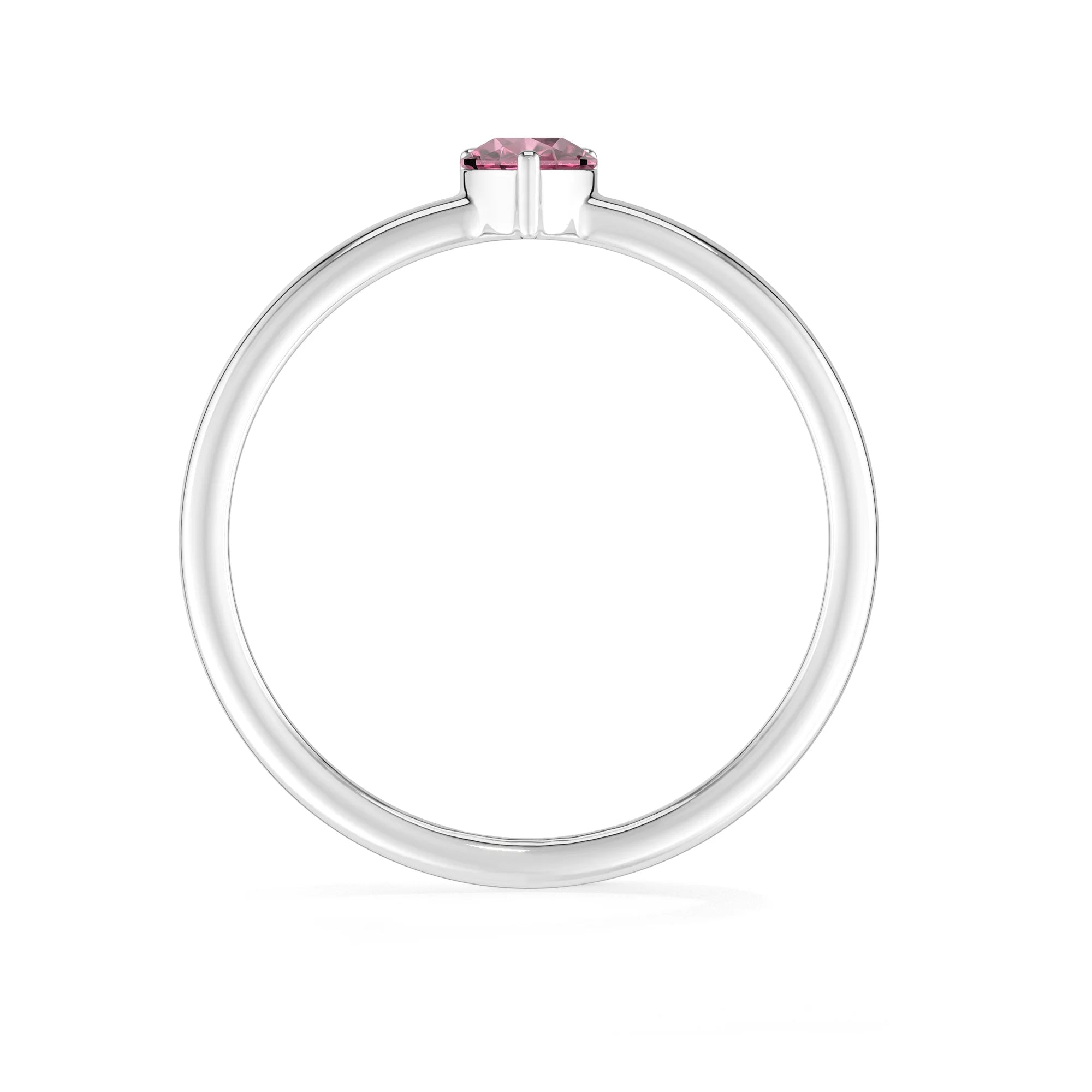 pink tourmaline stackable prong-set ring