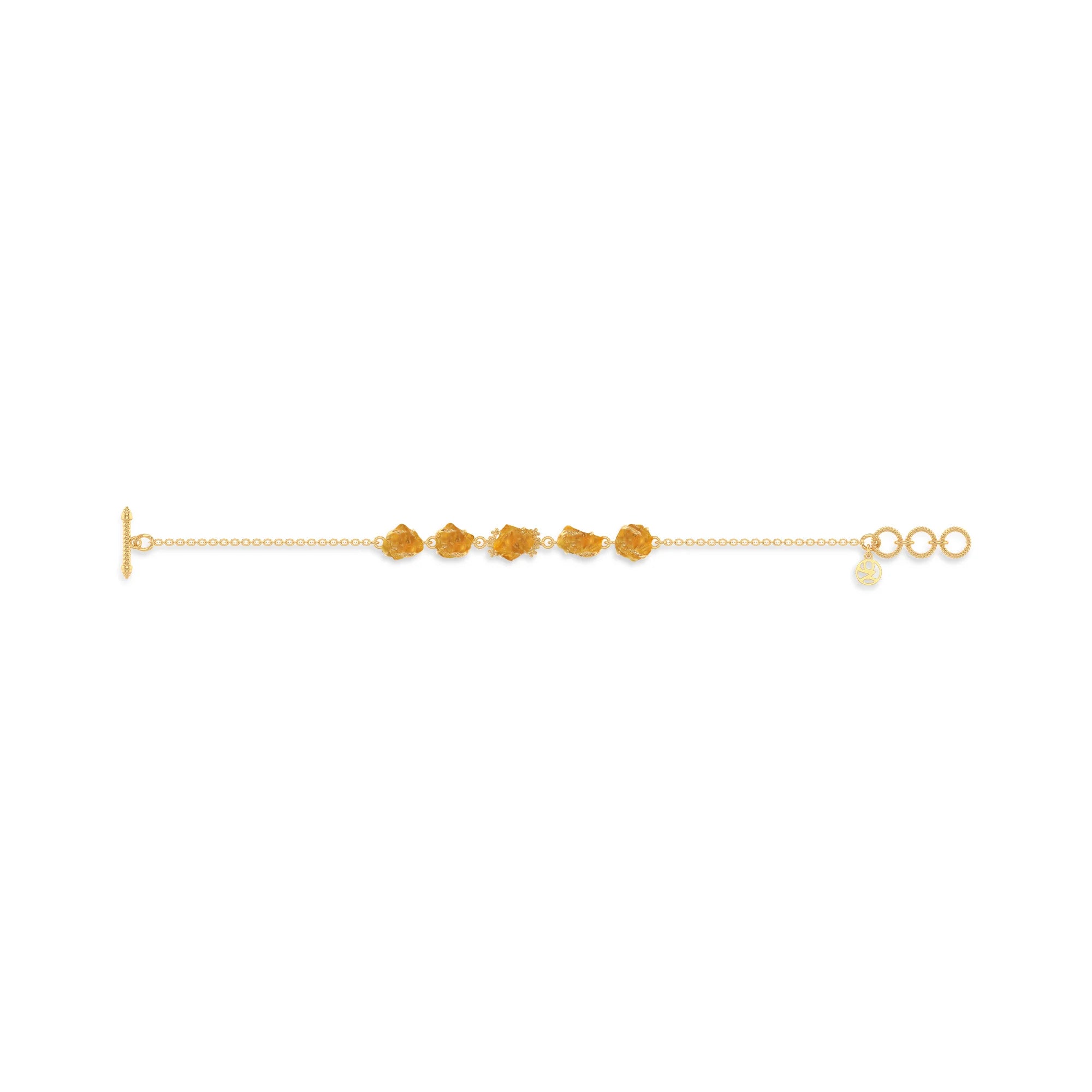 citrine rough bracelet