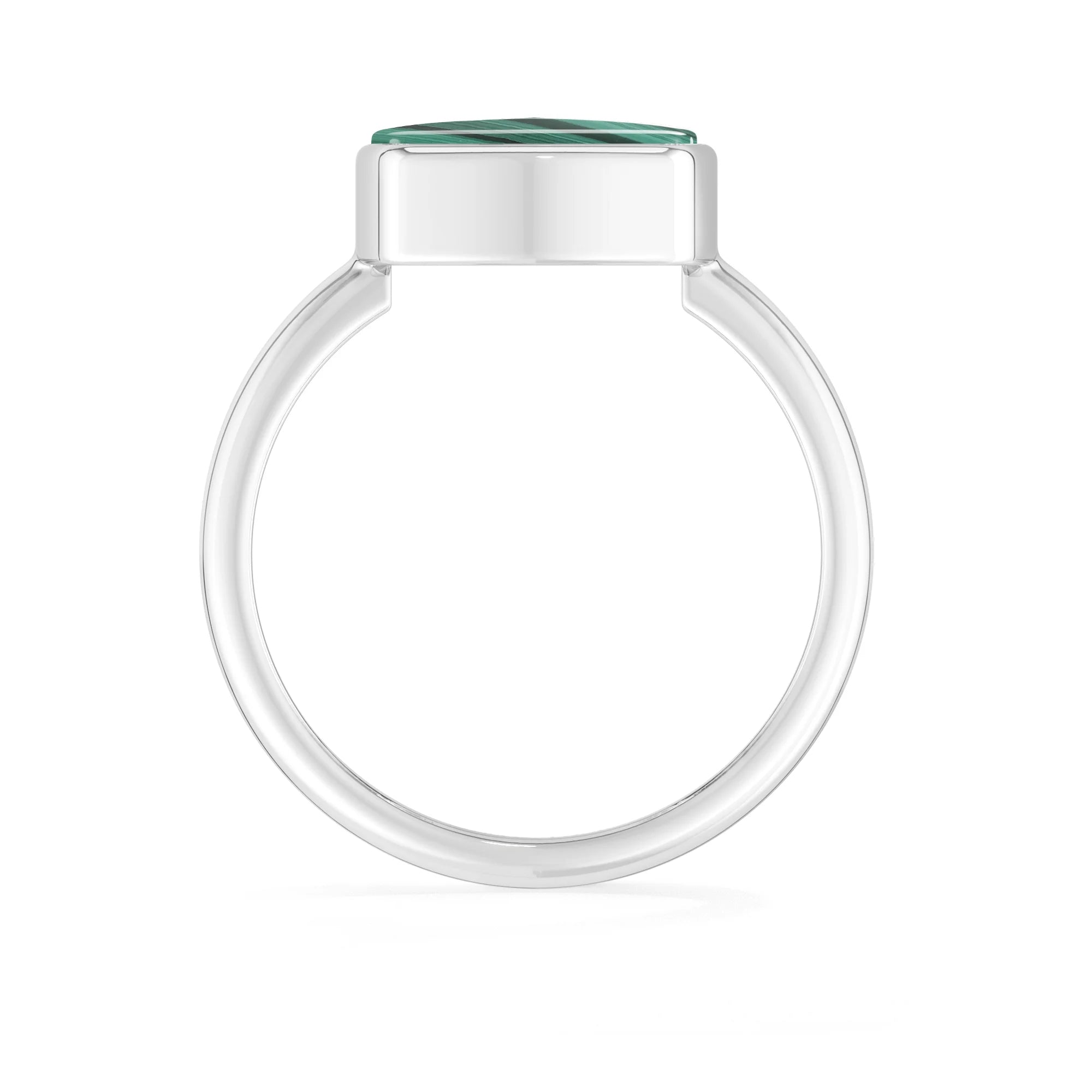 malachite bezel-set ring