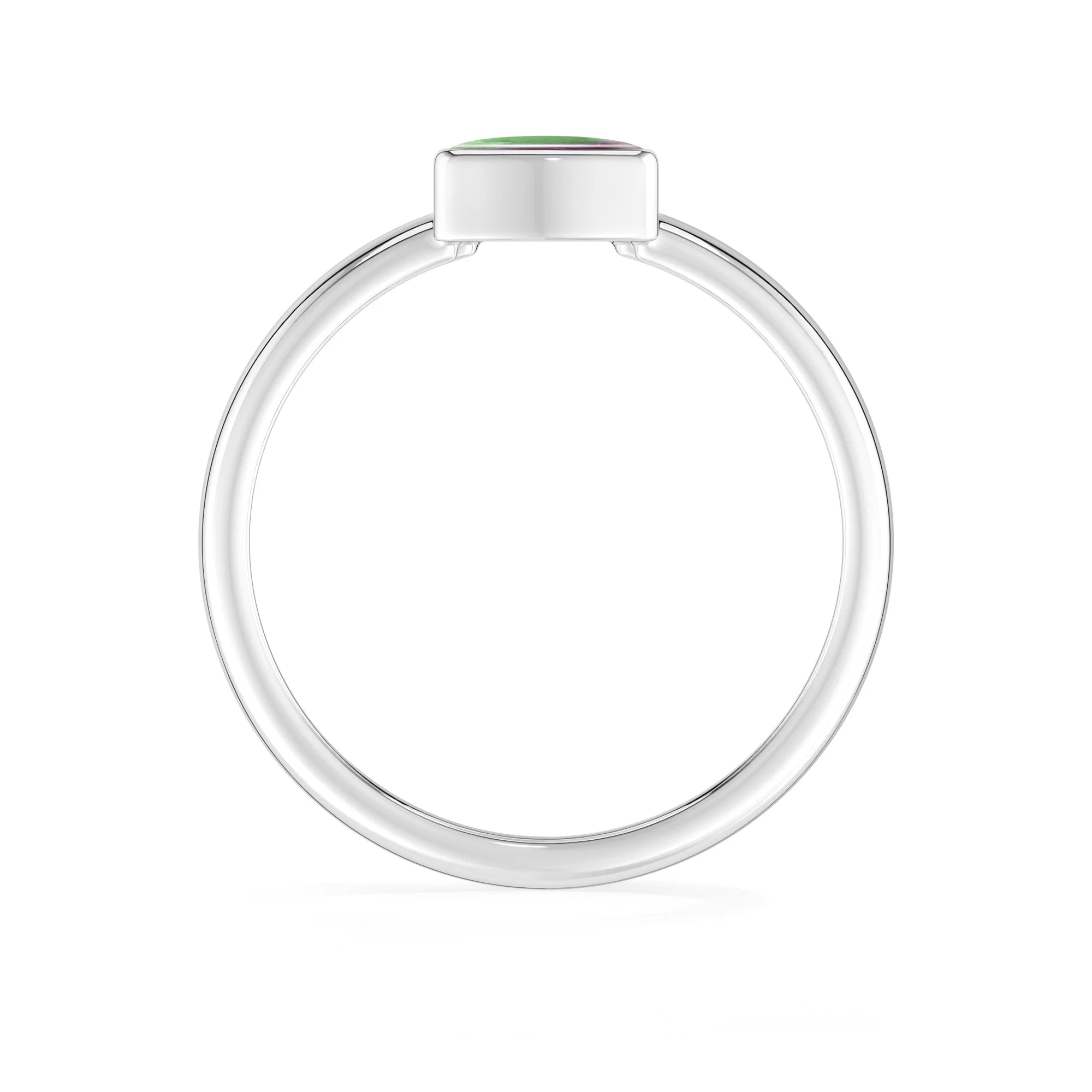 ruby-zoisite bezel-set ring