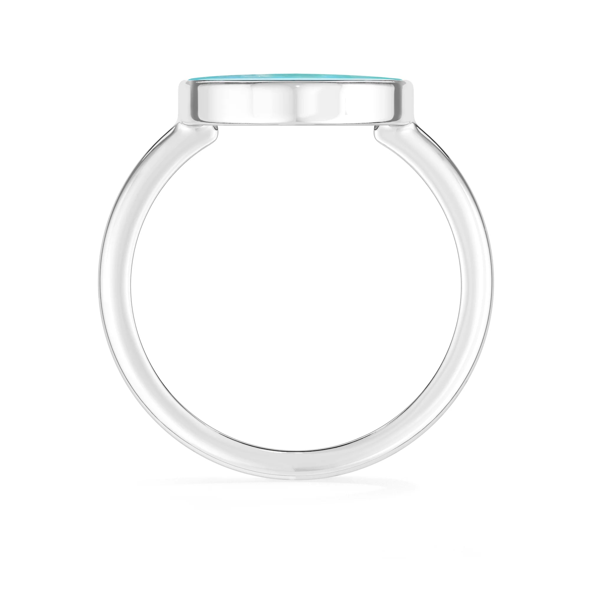 green-moonstone bezel-set ring