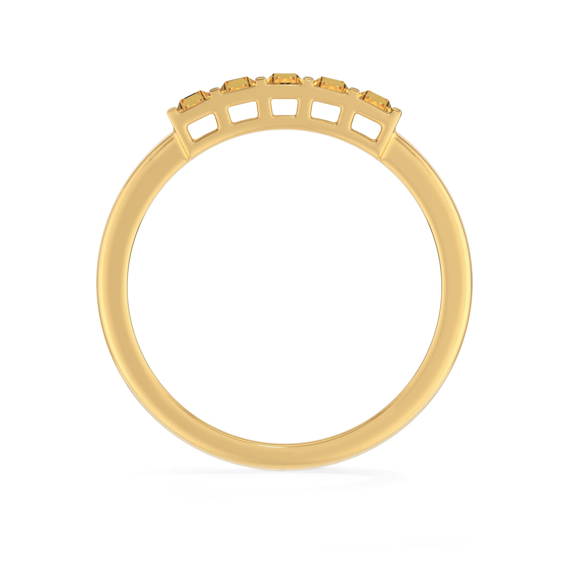 citrine bezel-set ring