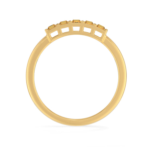 citrine bezel-set ring