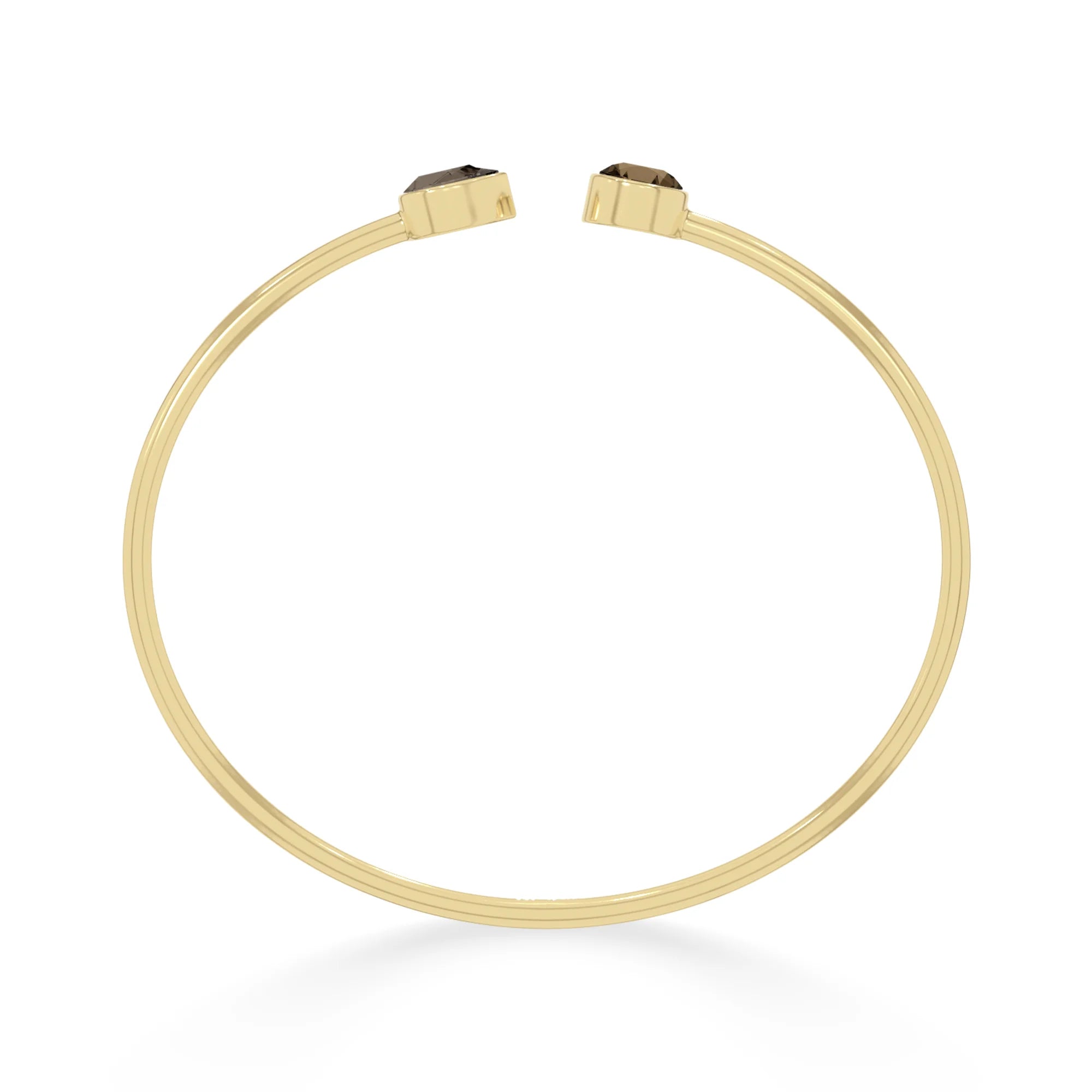 smoky quartz cut bracelet