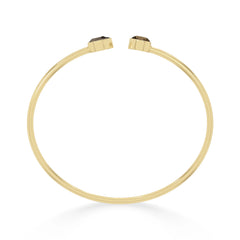 smoky quartz cut bracelet