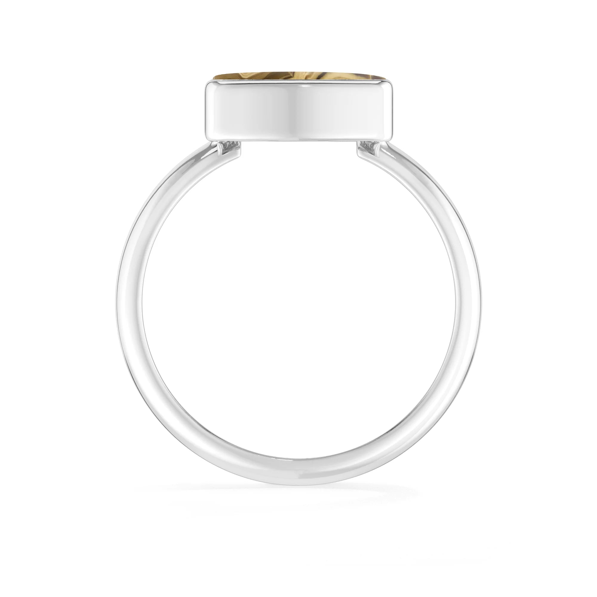 schalenblende bezel-set ring