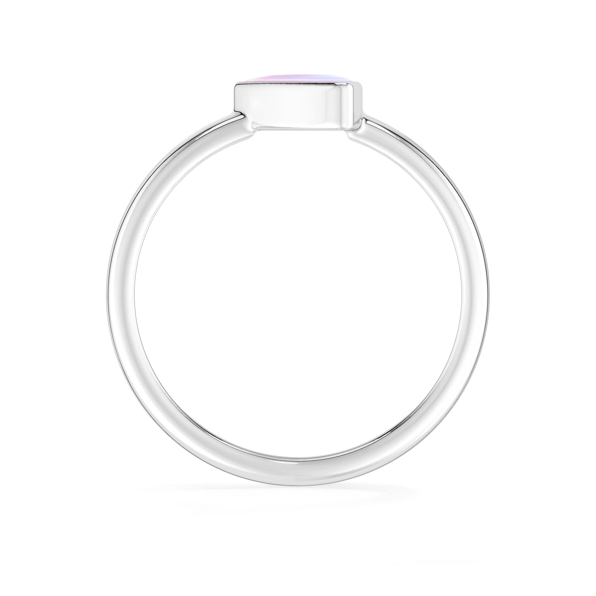 pink-moonstone bezel-set ring