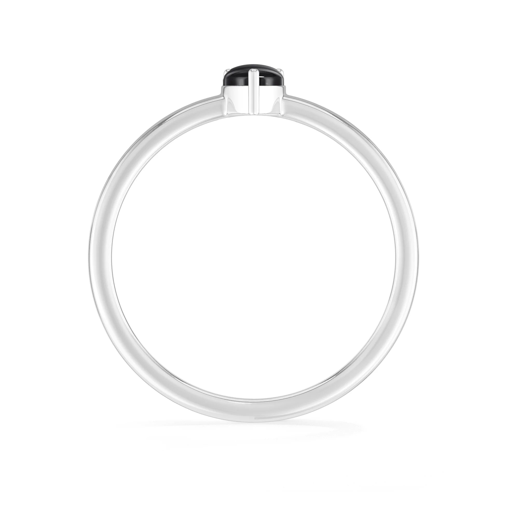 shungite stackable prong-set ring