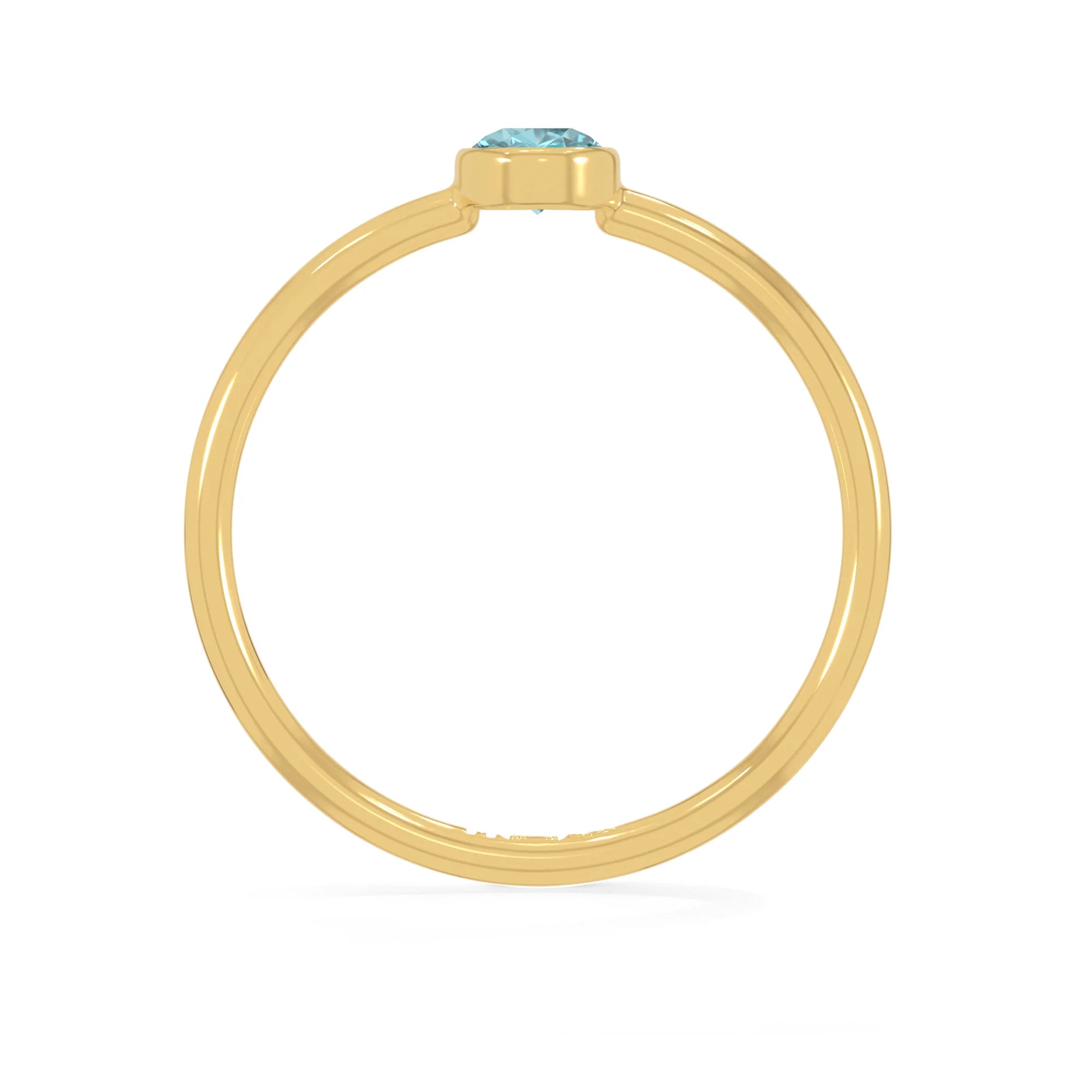 paraiba apatite stackable bezel-set ring