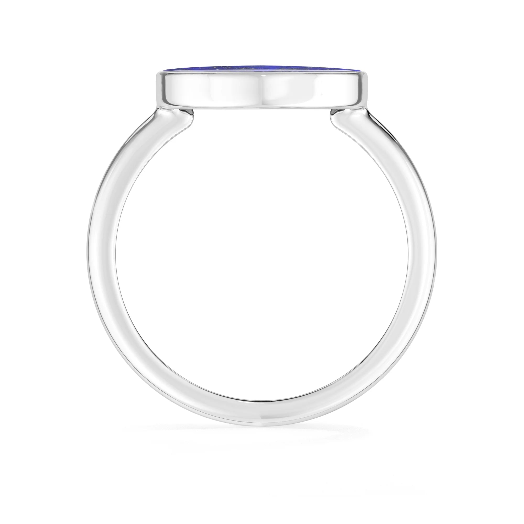 lapis-lazuli bezel-set ring