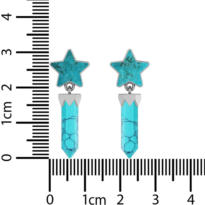 turquoise slice earrings