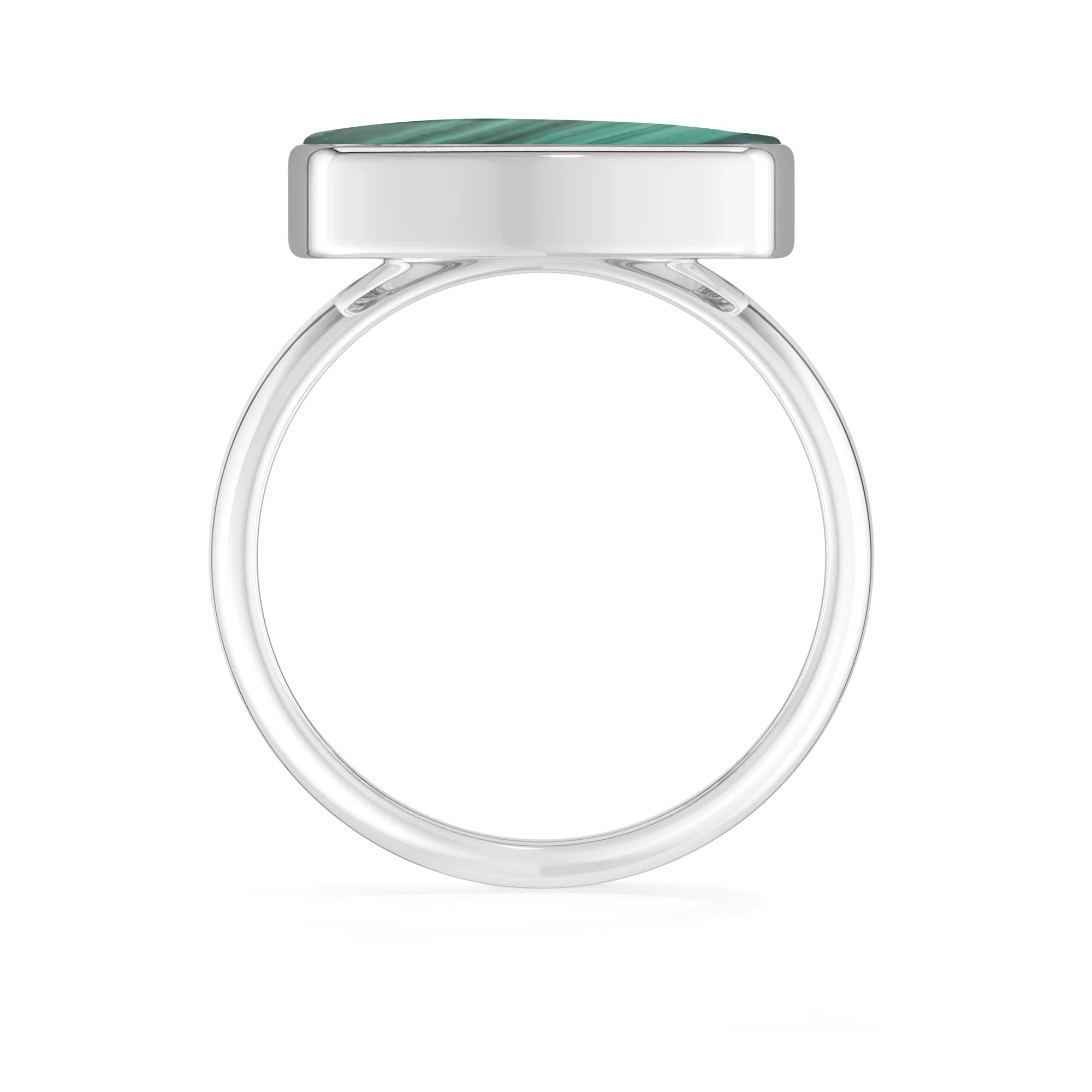 malachite bezel-set ring