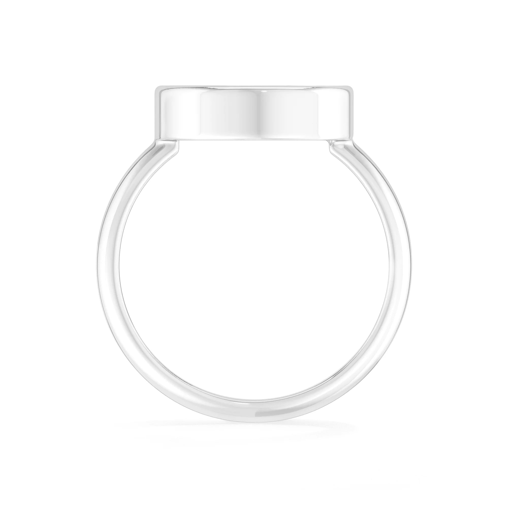ammonite bezel-set ring