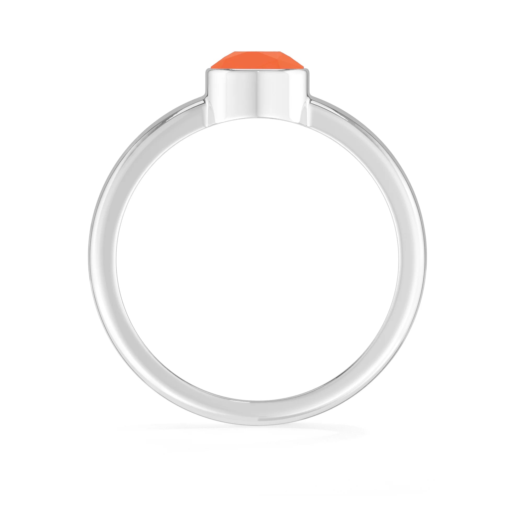 carnelian bezel-set ring