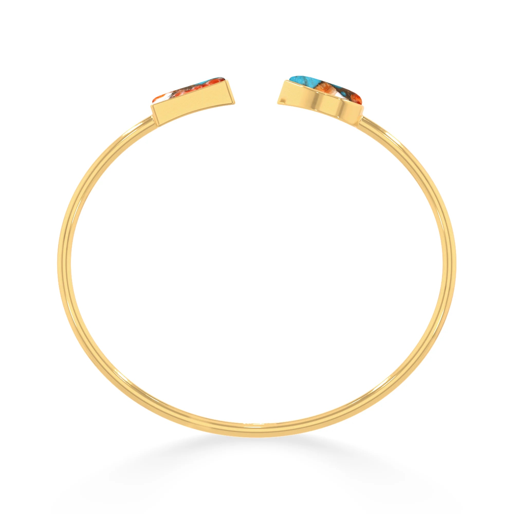 spiny oyster turquoise cab bracelet