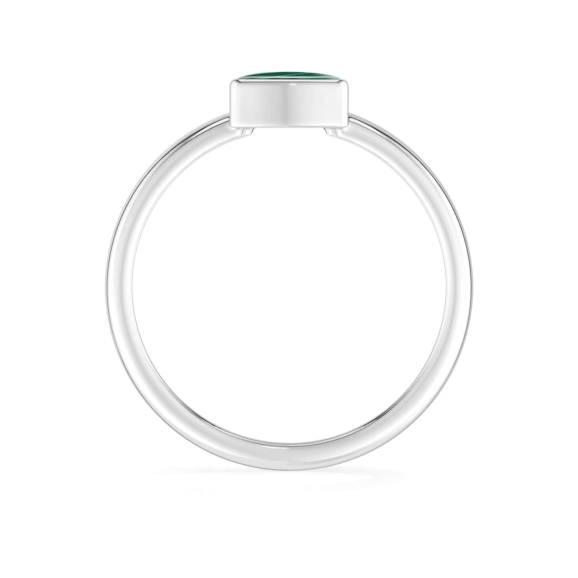 malachite bezel-set ring