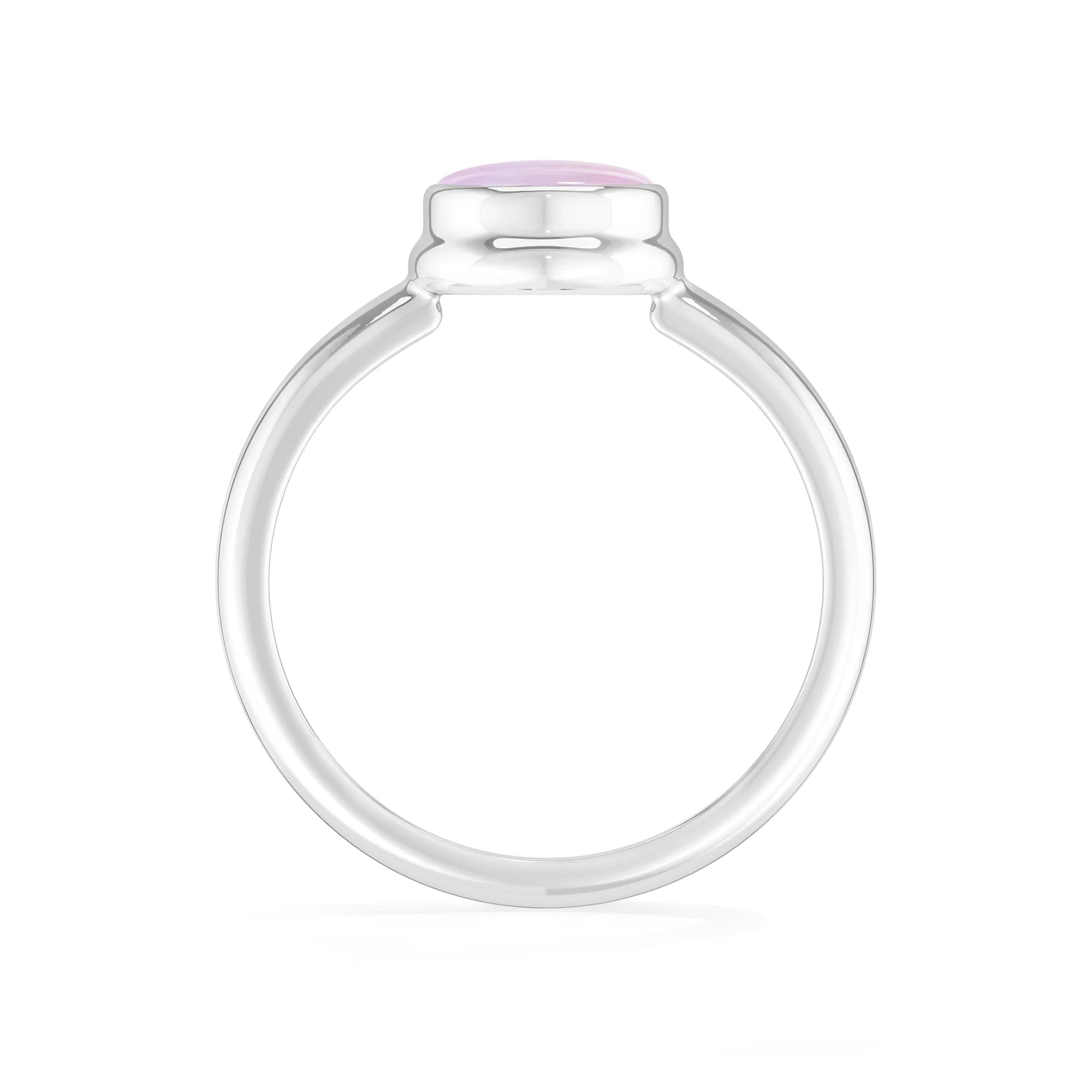pink-moonstone bezel-set ring
