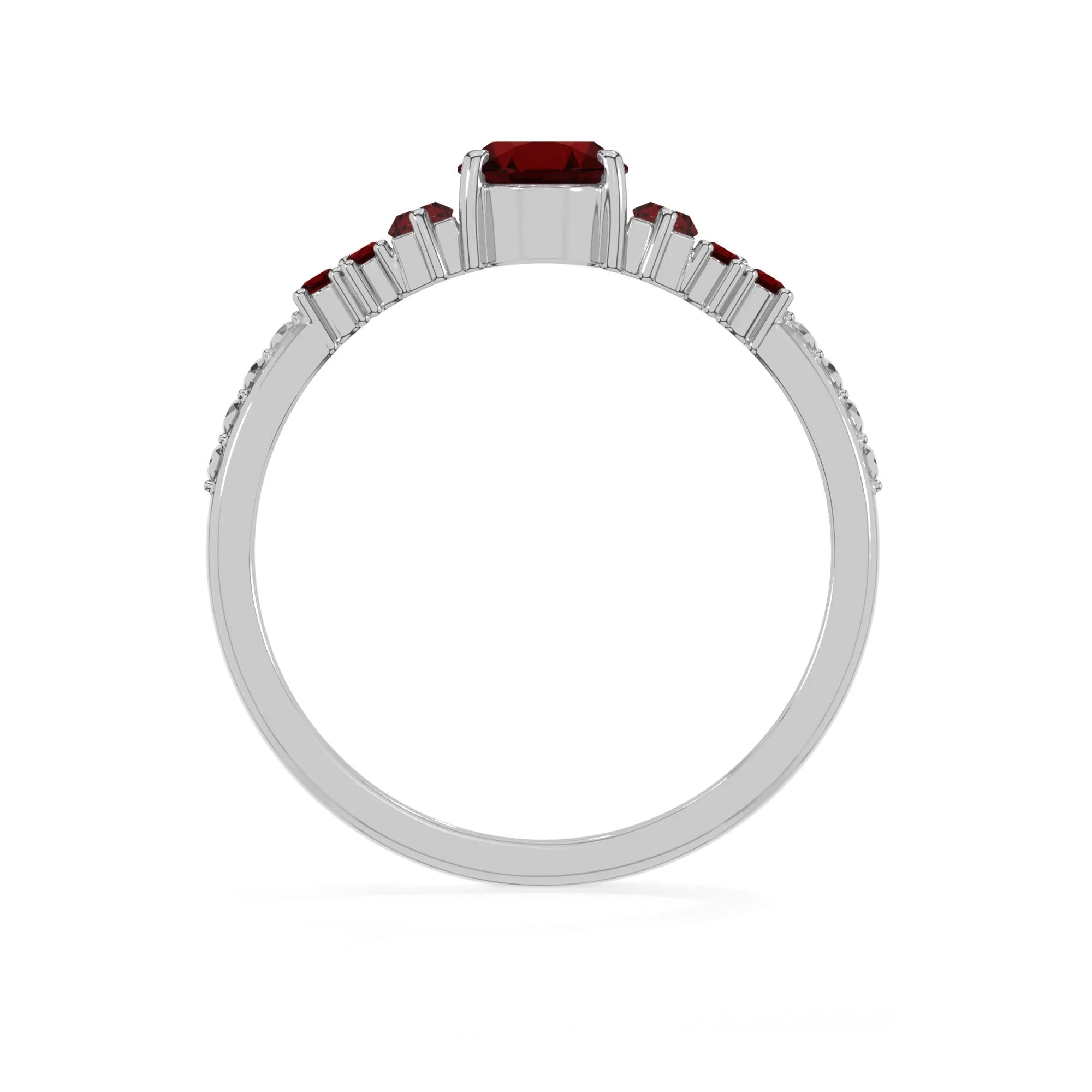 garnet prong-set ring