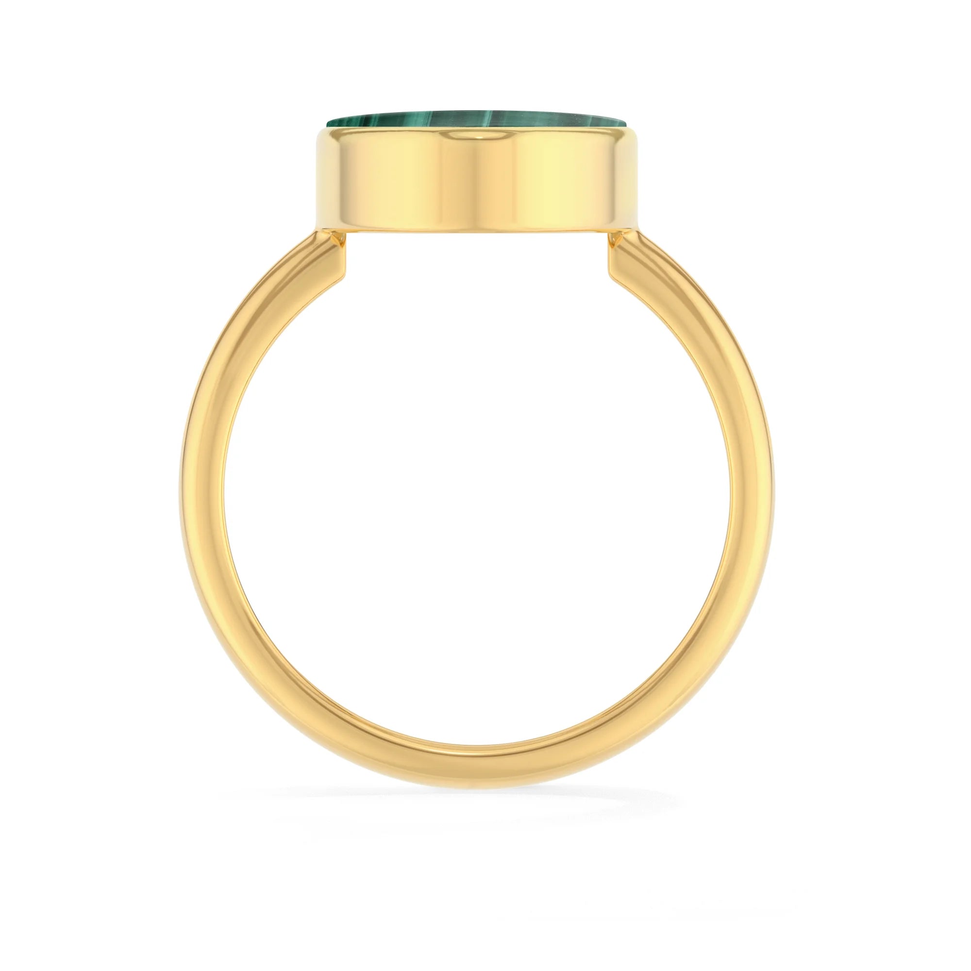 malachite bezel-set ring