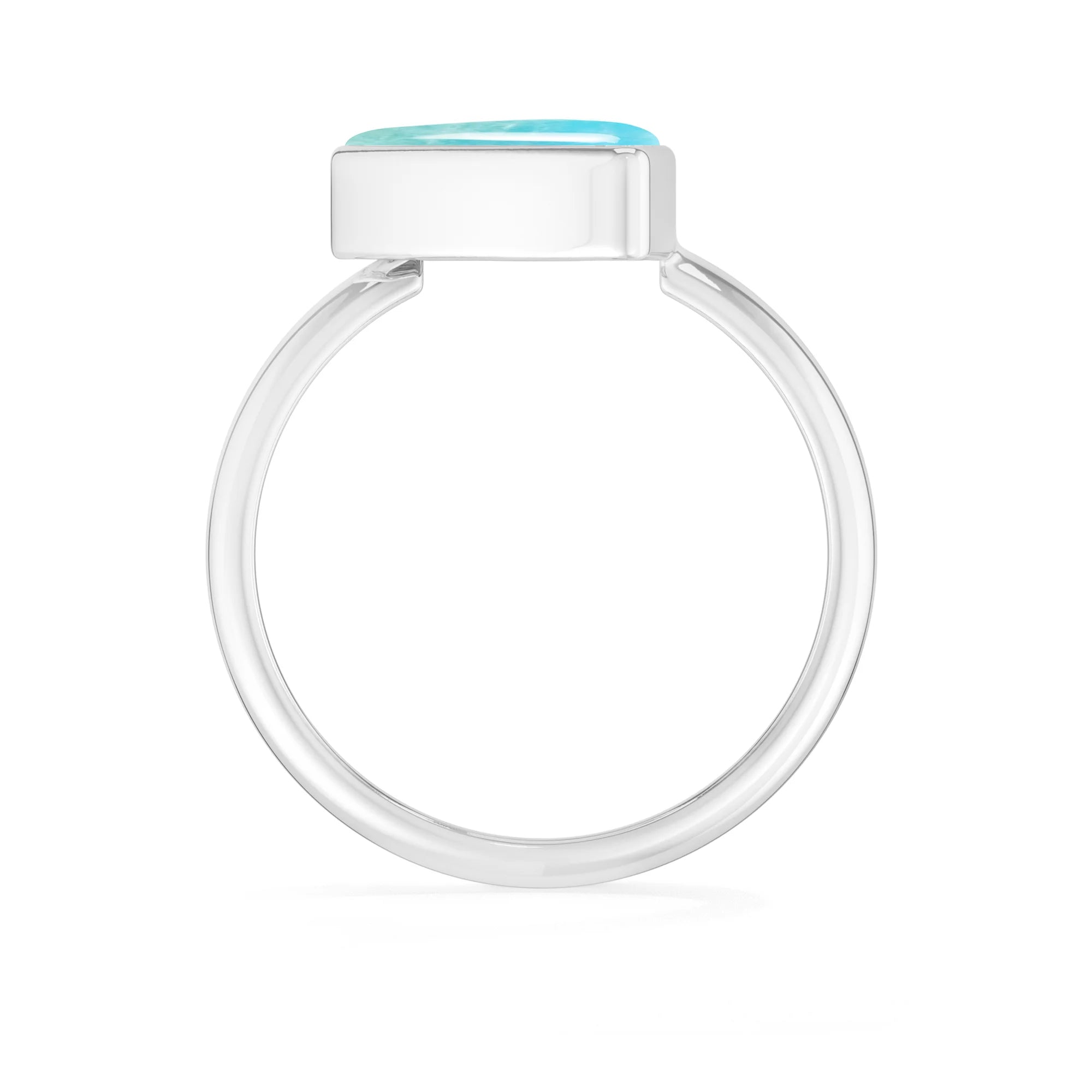 green-moonstone bezel-set ring