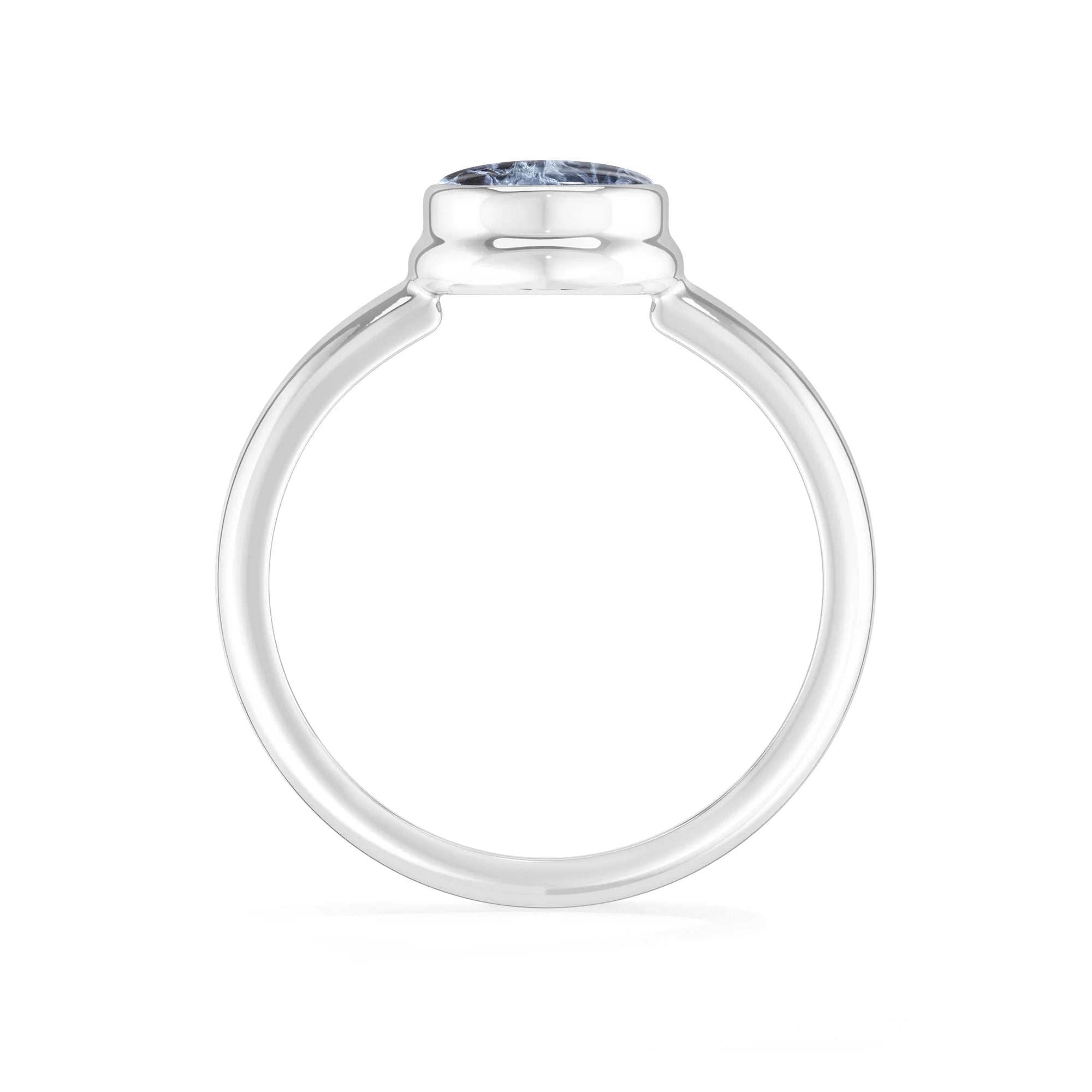 pietersite bezel-set ring