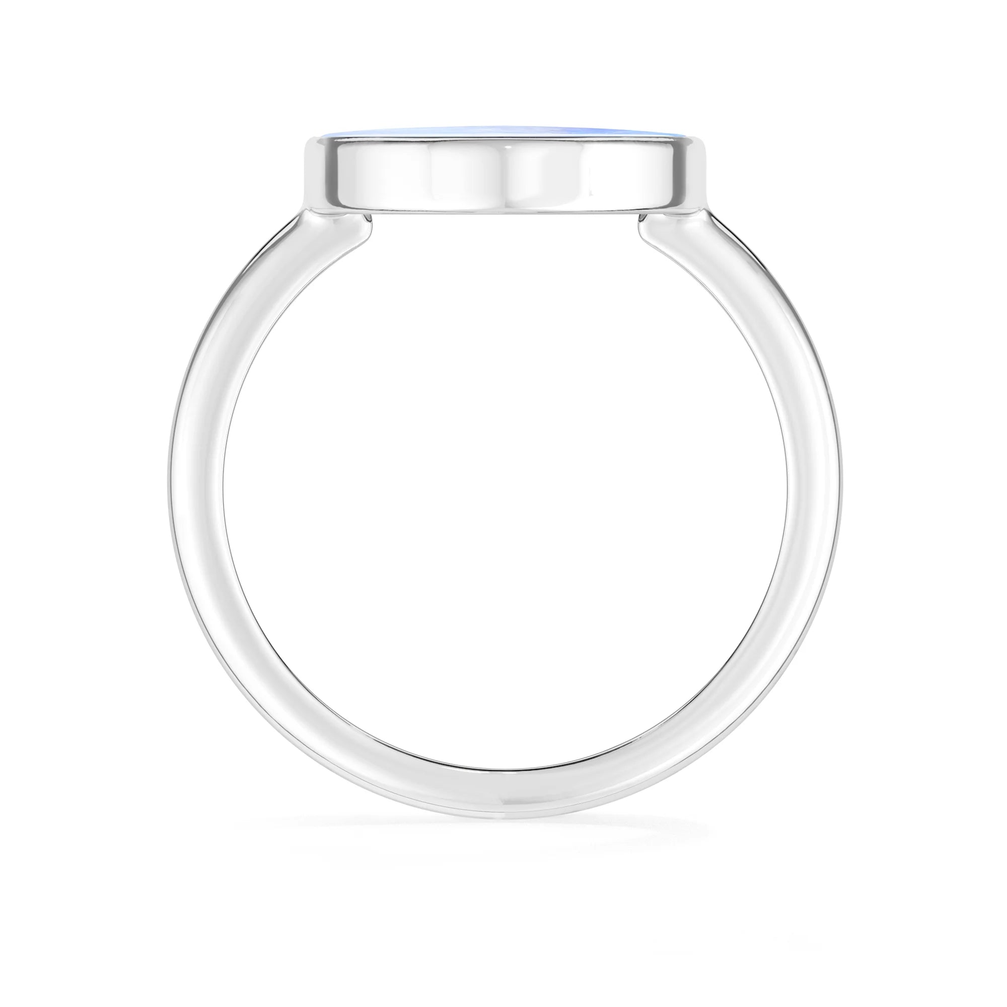 purple-moonstone bezel-set ring