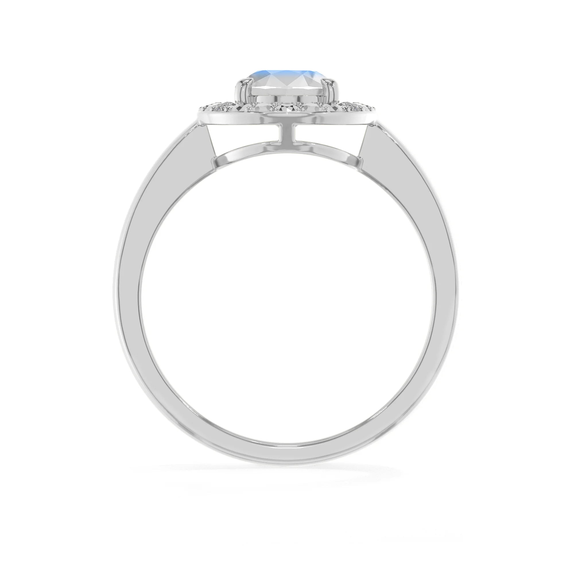 rainbow-moonstone stackable prong-set ring