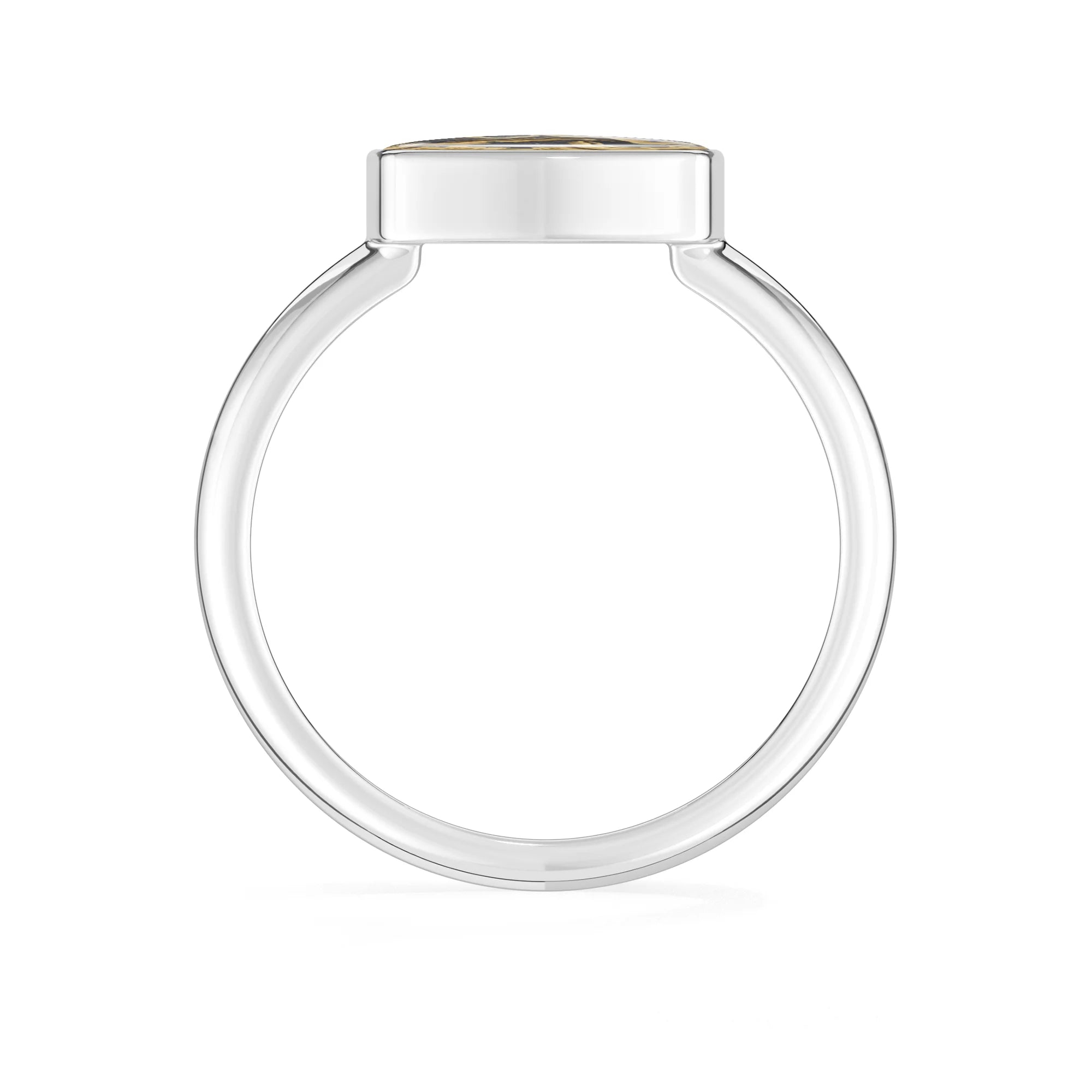 schalenblende bezel-set ring