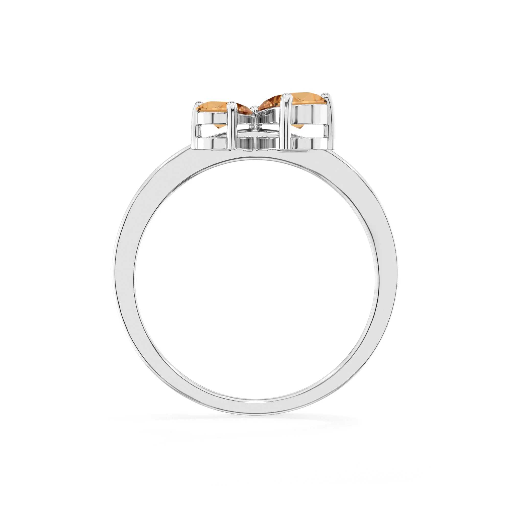 citrine stackable prong-set ring