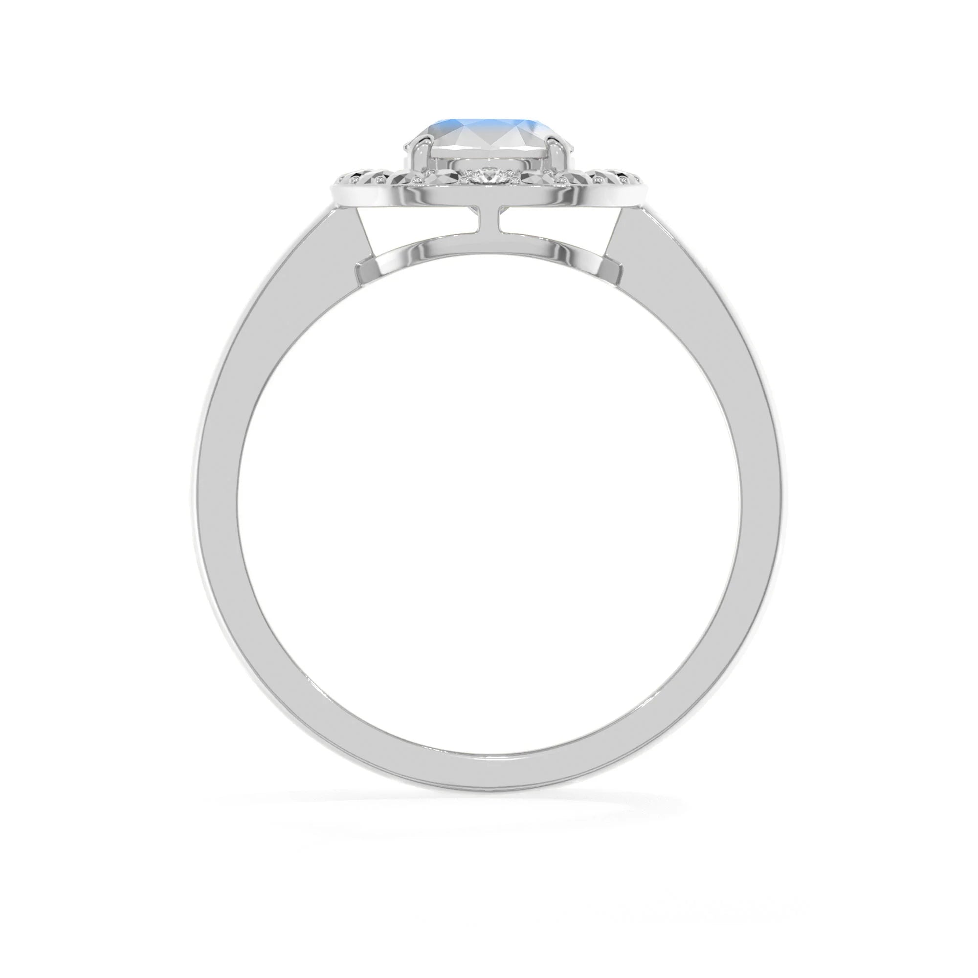 rainbow-moonstone stackable prong-set ring