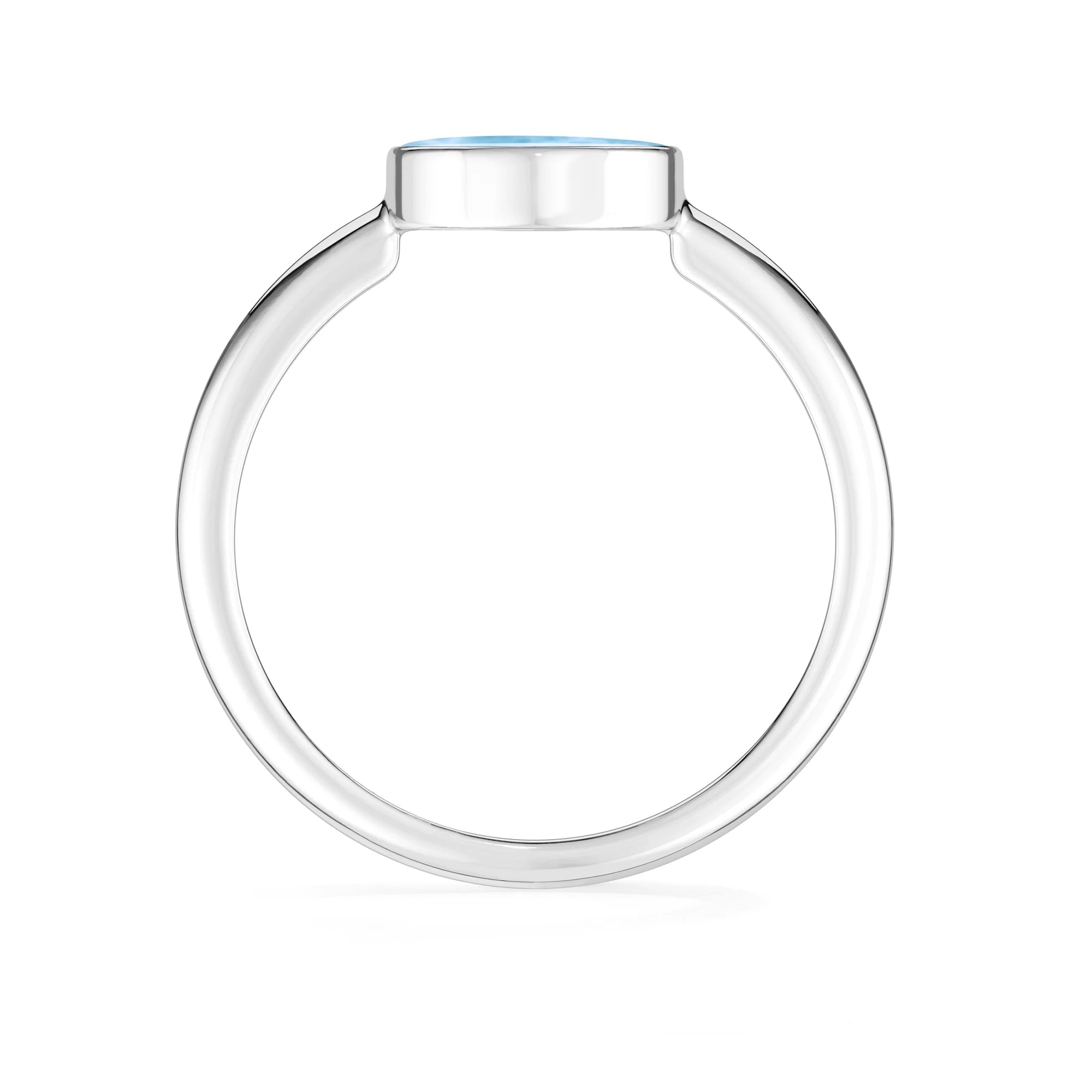 larimar bezel-set ring