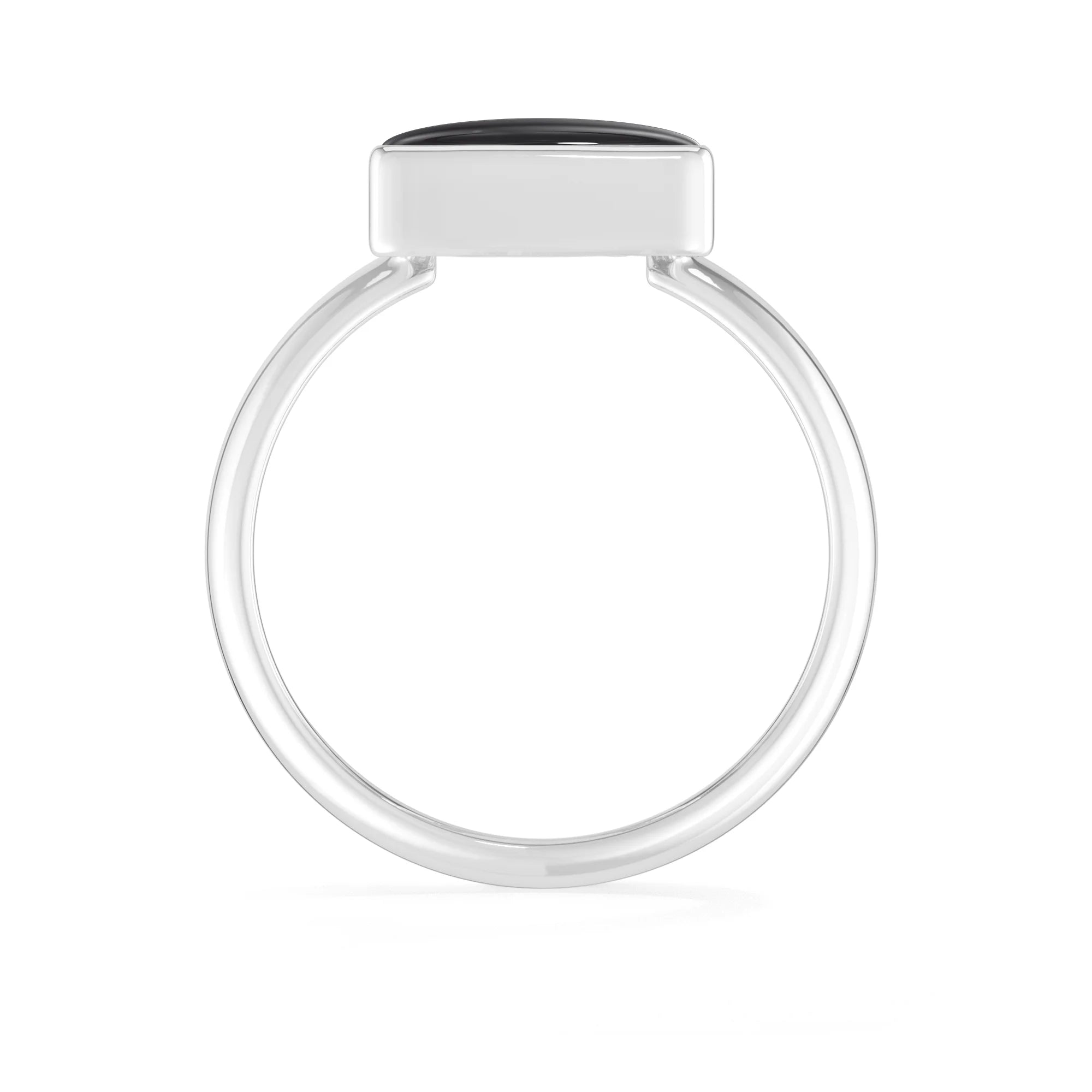 shungite bezel-set ring
