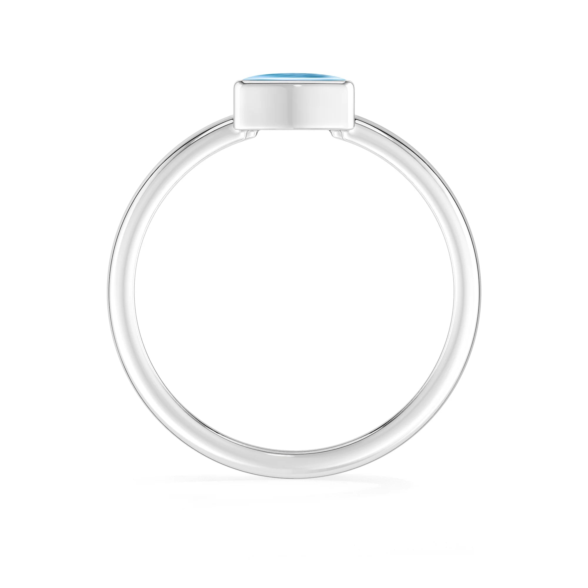 larimar bezel-set ring