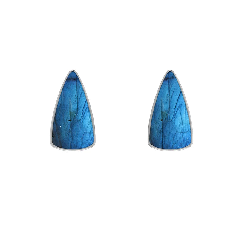 labradorite cab earrings