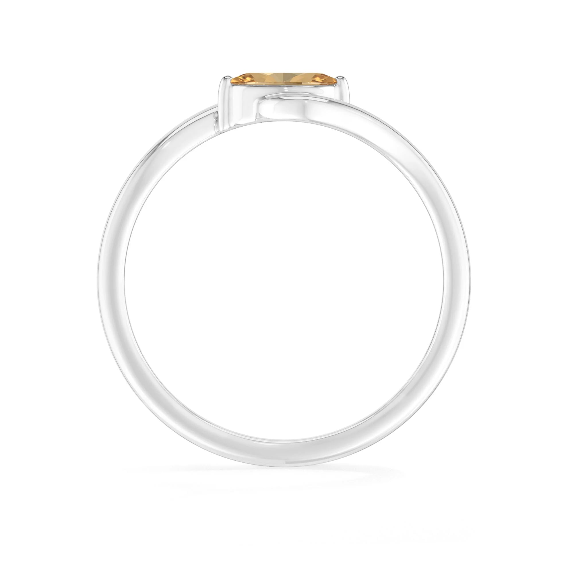 citrine prong-set ring