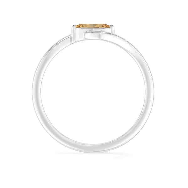 citrine prong-set ring