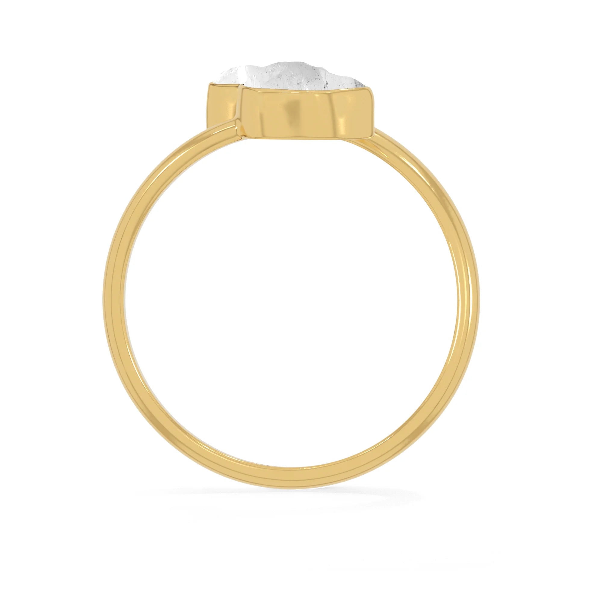 herkimer bezel-set ring