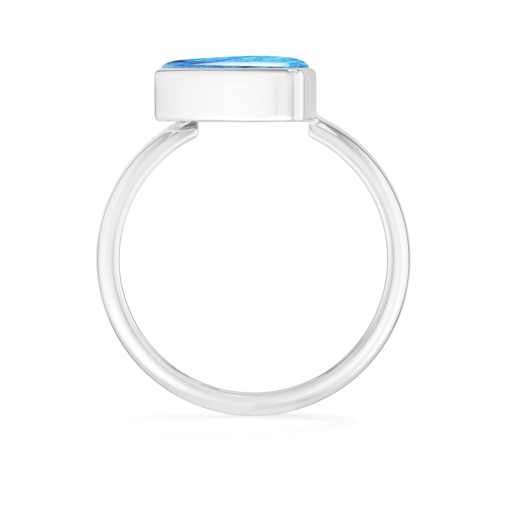 labradorite bezel-set ring