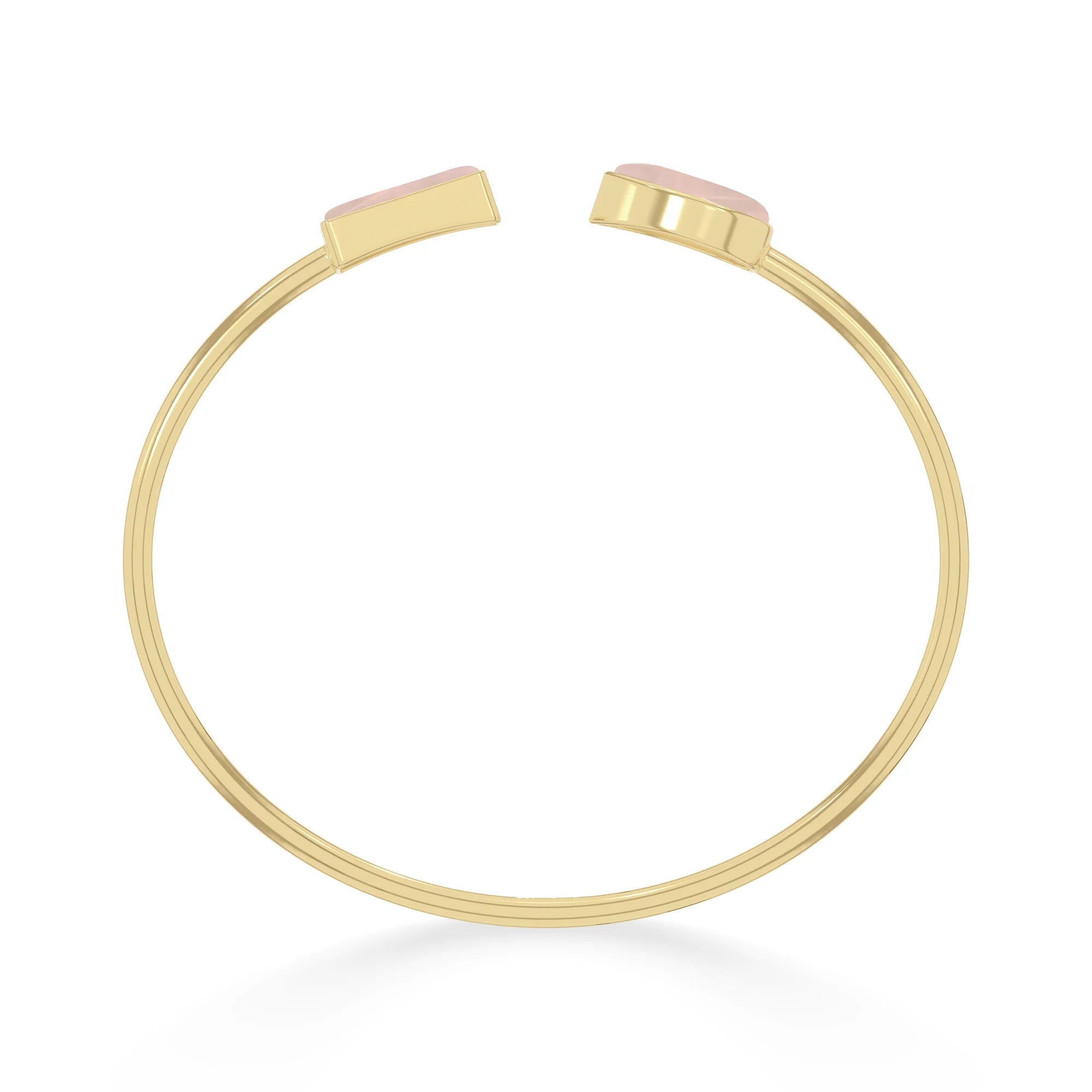 rose quartz cab bracelet