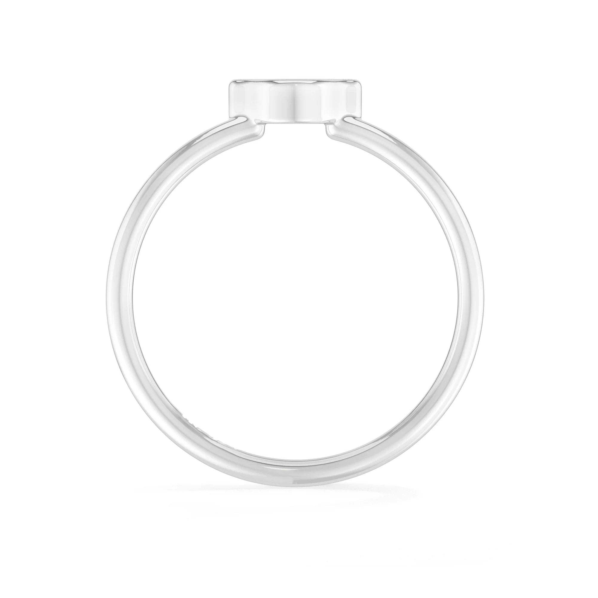 black tourmaline bezel-set ring