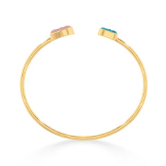 rose quartz paraiba apatite twister bracelet