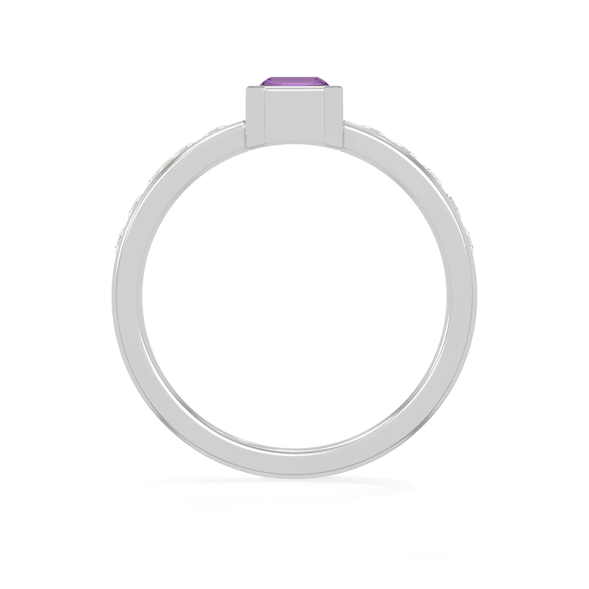 natural amethyst rings for women in sterling silver